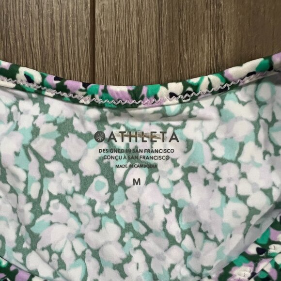 Athleta Point Break Rashguard in Deep Fern Floral Size Medium - Picture 4 of 5